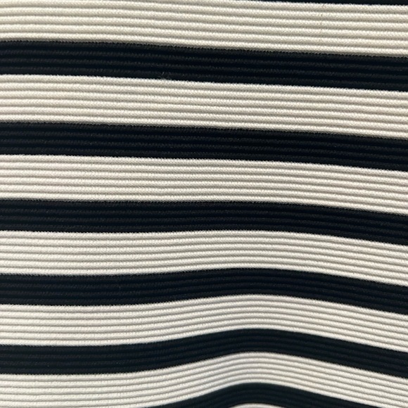 Kate Spade Striped Scuba Dress Fancy To Meet You Black & White Drop-Waist Small - Picture 4 of 5